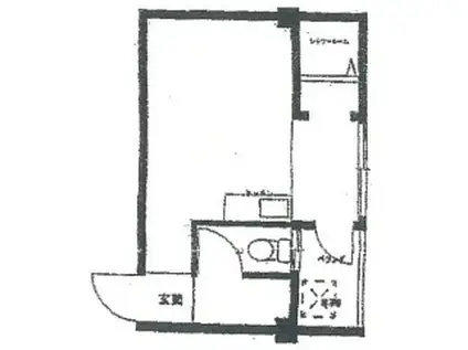 ヴィラナリー平野(1K/2階)の間取り写真