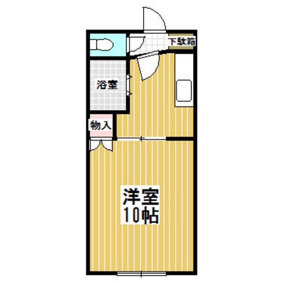 Mハイツ1(ワンルーム/1階)の間取り写真
