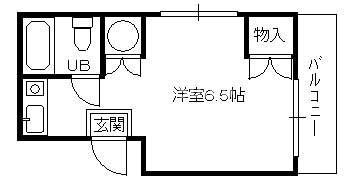 ドミトリーときわII(ワンルーム/2階)の間取り写真