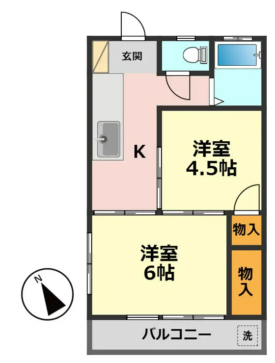 サンユーハイツ 1階階 間取り