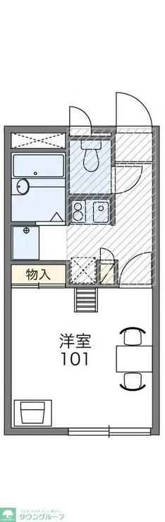 レオパレス北町 1階階 間取り