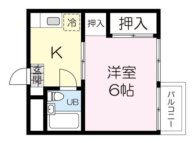 佐々木ビル(1K/2階)の間取り写真