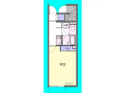 グラシューズ(1K/1階)の間取り写真