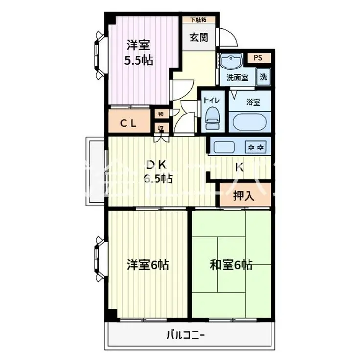サンドミールさわらび 6階階 間取り