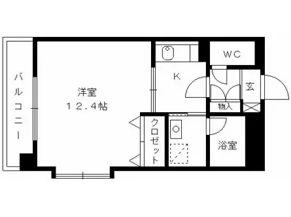 レグルスクレール(1K/3階)の間取り写真