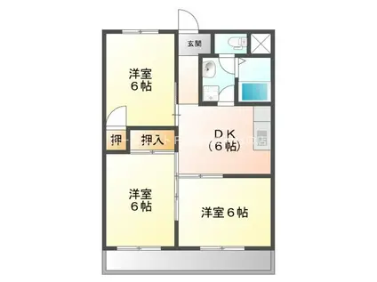 アスカII(3DK/3階)の間取り写真