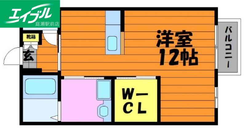 エスペランサA棟(ワンルーム/1階)の間取り写真