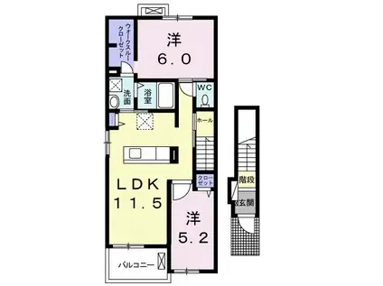フォーリストIII(2LDK/2階)の間取り写真