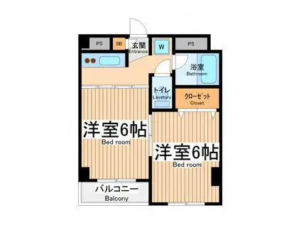 アメージング・グレイス(2K/5階)の間取り写真