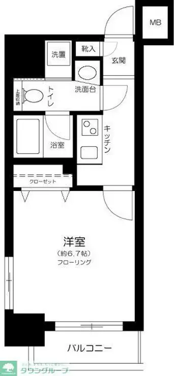 プレール・ドゥーク京橋 10階階 間取り