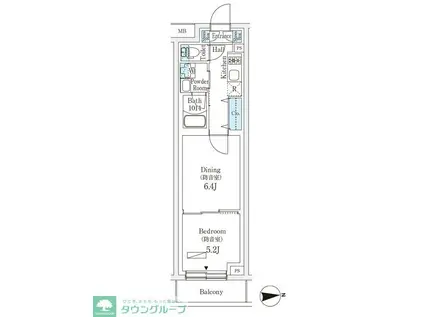 PLANE SOCIE SAKURADAI(1DK/1階)の間取り写真