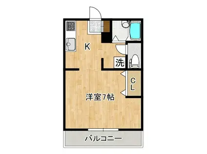 ウィンエトアール(ワンルーム/2階)の間取り写真