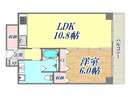 うはらビル(1LDK/5階)の間取り写真
