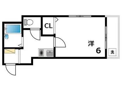 ルミエールUOZAKI(1K/2階)の間取り写真