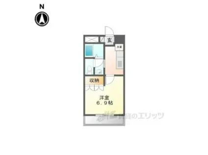 アパルトマン(1K/2階)の間取り写真