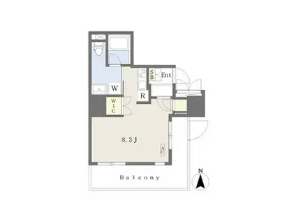 COMFORTささしまライブ(ワンルーム/1階)の間取り写真