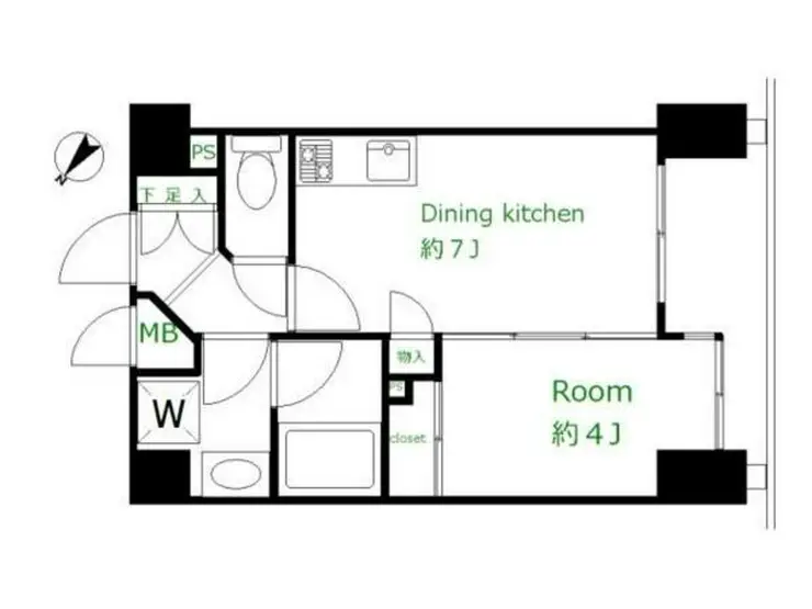 エクセルシオール渋谷 9階階 間取り