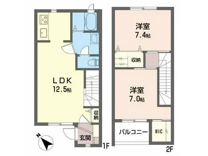 ラズベリータウン(2LDK/1階)の間取り写真