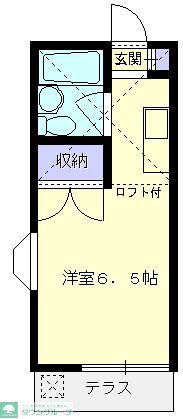 メゾン上福岡(ワンルーム/1階)の間取り写真