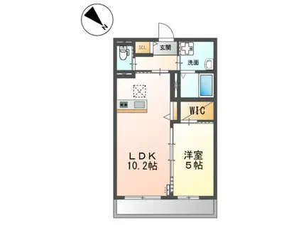 淀川区新北野マンション(1LDK/2階)の間取り写真