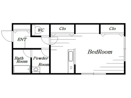 CASA SHORT BANG(1K/1階)の間取り写真