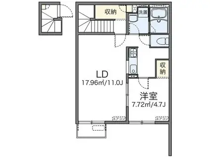 レオネクストプレジオ(1LDK/2階)の間取り写真