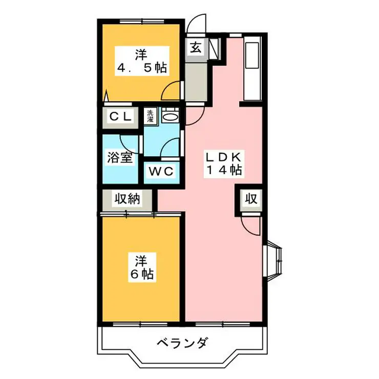 パーシモン 2階階 間取り