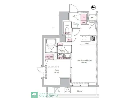 SYFORME NEXT MUKOJIMA(1LDK/6階)の間取り写真