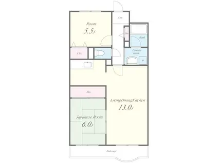 ラフィーネ香里園(2LDK/3階)の間取り写真