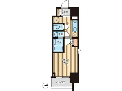 クロスレジデンス蒲田II(1K/12階)の間取り写真
