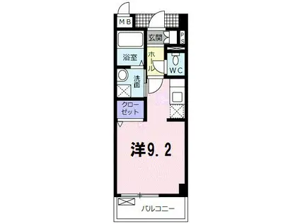 アルモニア エンネ(ワンルーム/4階)の間取り写真