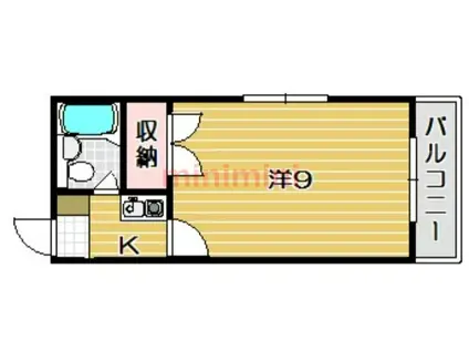 エルムマンション(1K/3階)の間取り写真