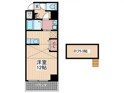 国泰寺Mビル(ワンルーム/8階)の間取り写真