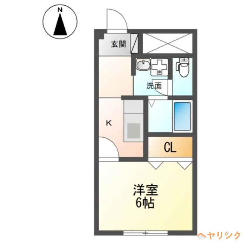 ベルビラージュ(1K/1階)の間取り写真