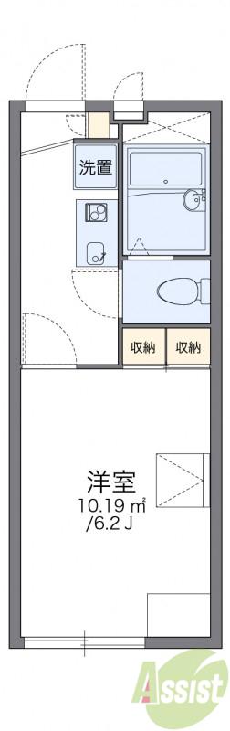 レオパレス小曽根(1K/1階)の間取り写真