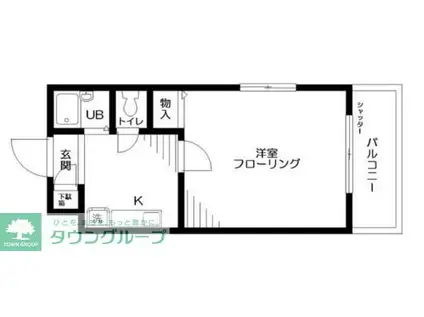 テルマールタカセ(1K/1階)の間取り写真