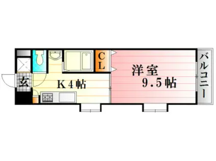 せせら弐番館(1K/2階)の間取り写真