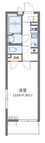 クレイノL ESTATE(1K/2階)の間取り写真
