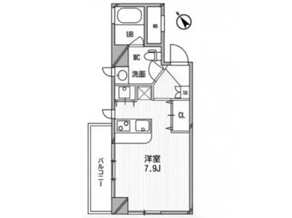PATH代々木上原(ワンルーム/2階)の間取り写真