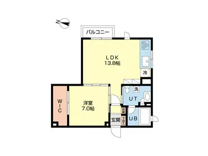 円山ハウス(1LDK/2階)の間取り写真