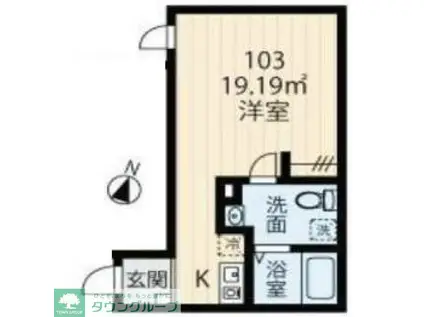 HASAI BUILDING 北千住(ワンルーム/3階)の間取り写真