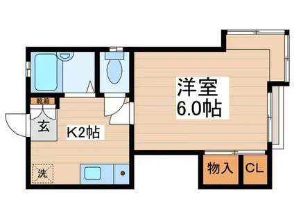 ハイツクレッセント(1K/1階)の間取り写真