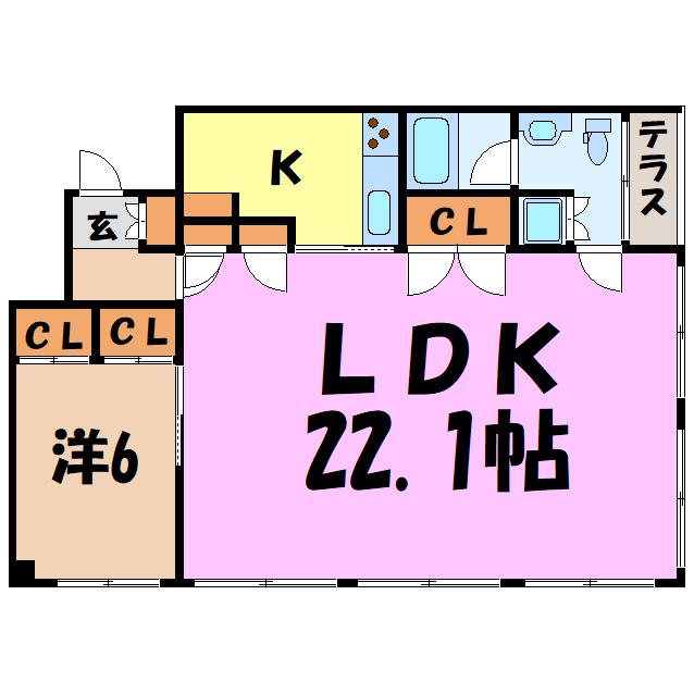 STYLE9(1LDK/3階)の間取り写真