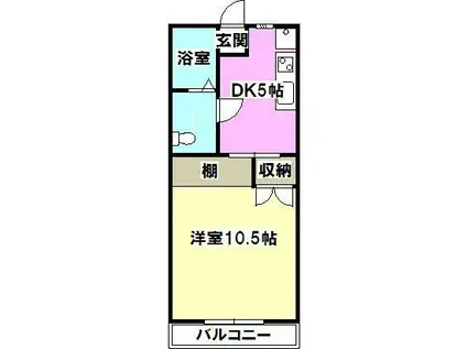 ムーンストーン(1K/2階)の間取り写真