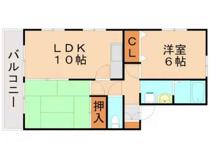 シティベ-ル上上津役(2LDK/1階)の間取り写真