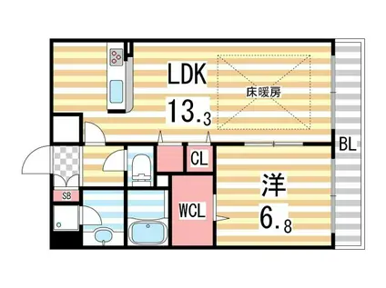 サンクチュアリー(1SLDK/3階)の間取り写真