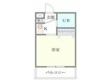 メゾンときわ台(1K/2階)の間取り写真