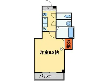 レフア船橋(1K/3階)の間取り写真
