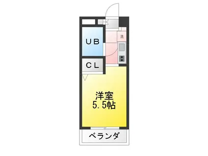 シャルマンはすみ(ワンルーム/4階)の間取り写真