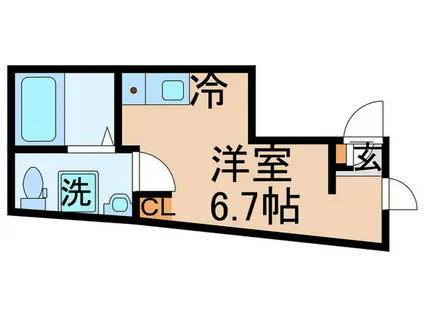 ハーモニーコート五反野(ワンルーム/3階)の間取り写真